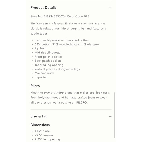 ANTHROPOLOGIE Pilcro Relaxed Straight Leg Jeans - Picture 9 of 12